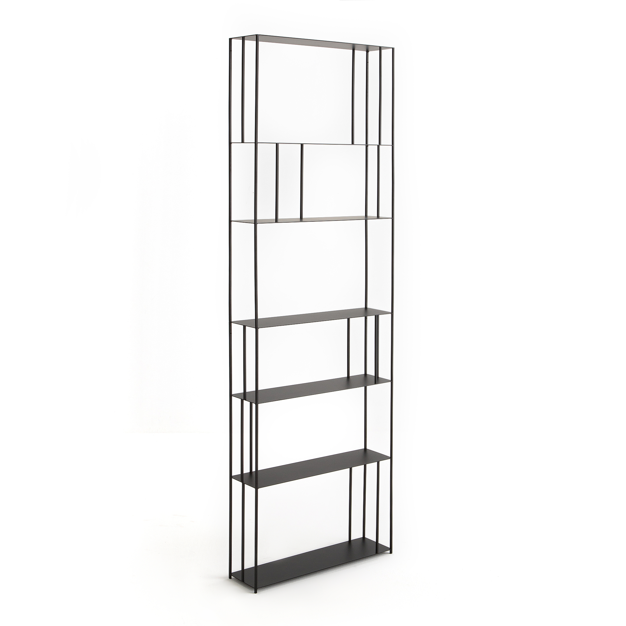 Parallel Xl Slim Metal Bookcase H240cm, Slim Depth Bookcase