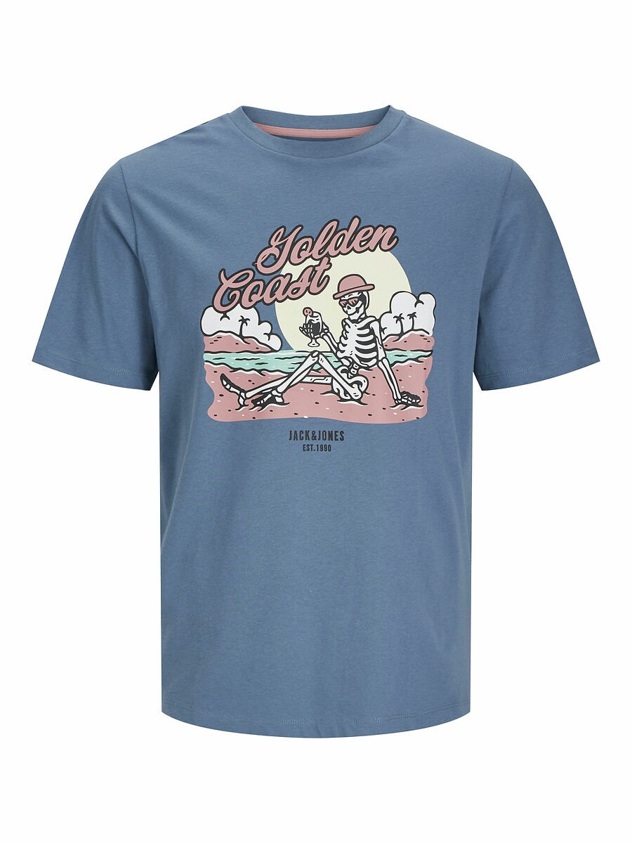 T-shirt met print van een skelet