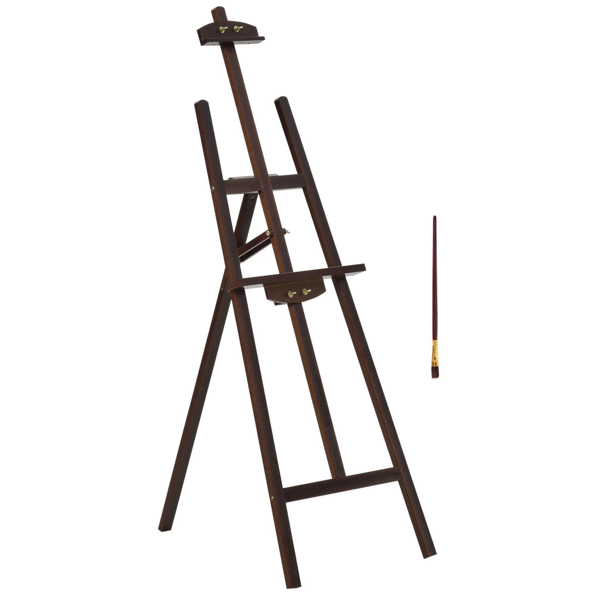 Chevalet d'artiste Bois de pin Bois naturel, HOMCOM