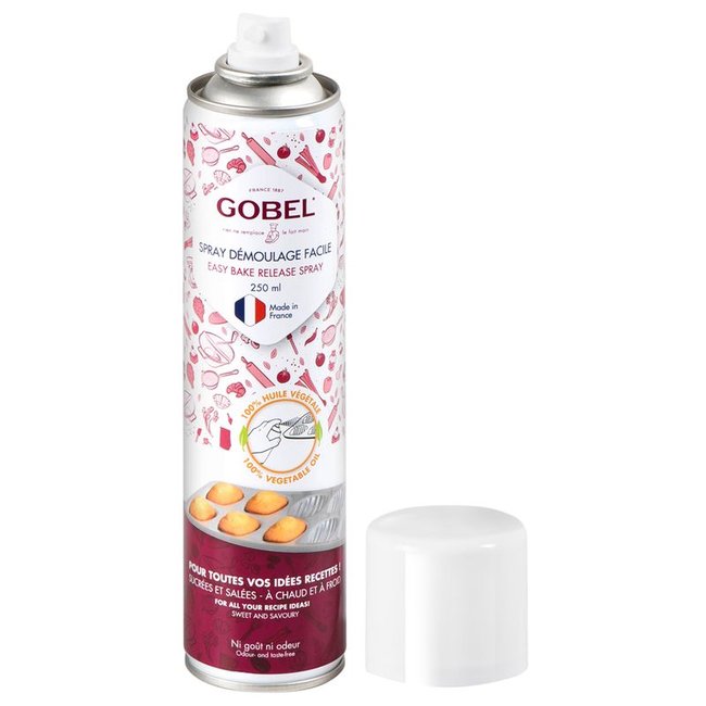 Spray alimentaire démoulage facile 250 ml rouge Gobel