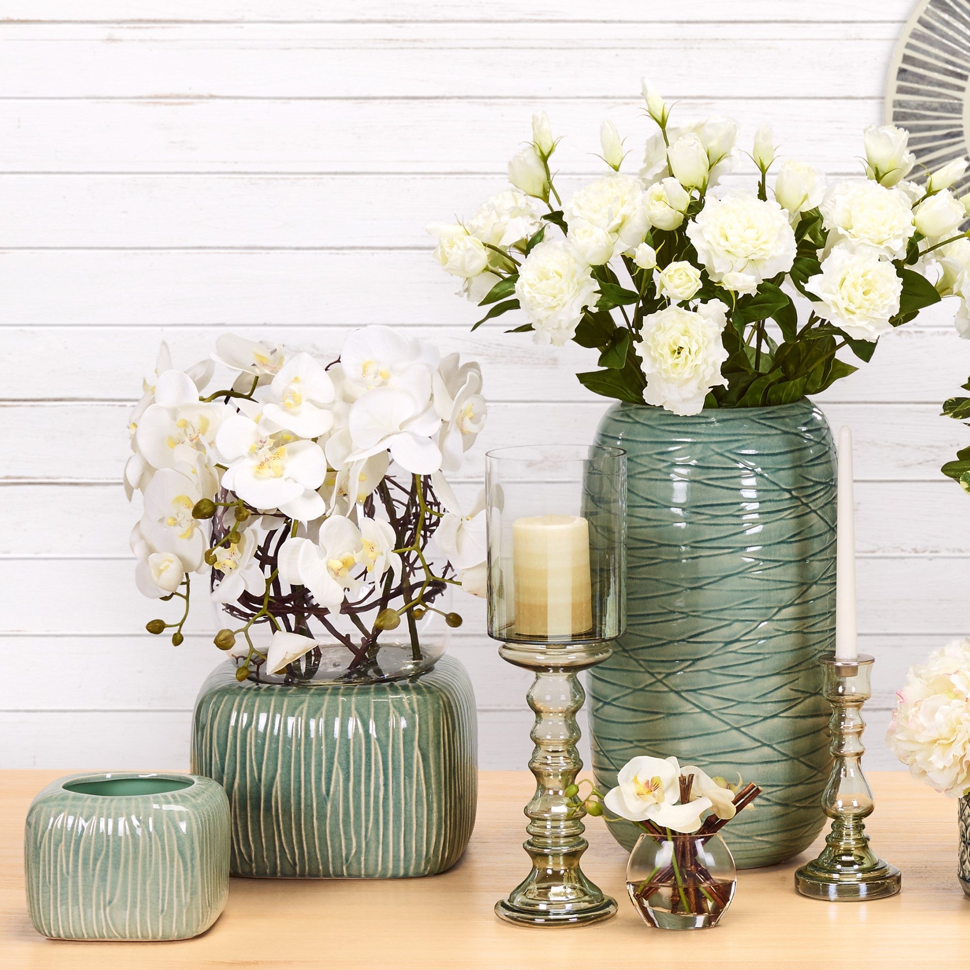 Petit assemblage artificiel de branches de pin H25, SIA DECO