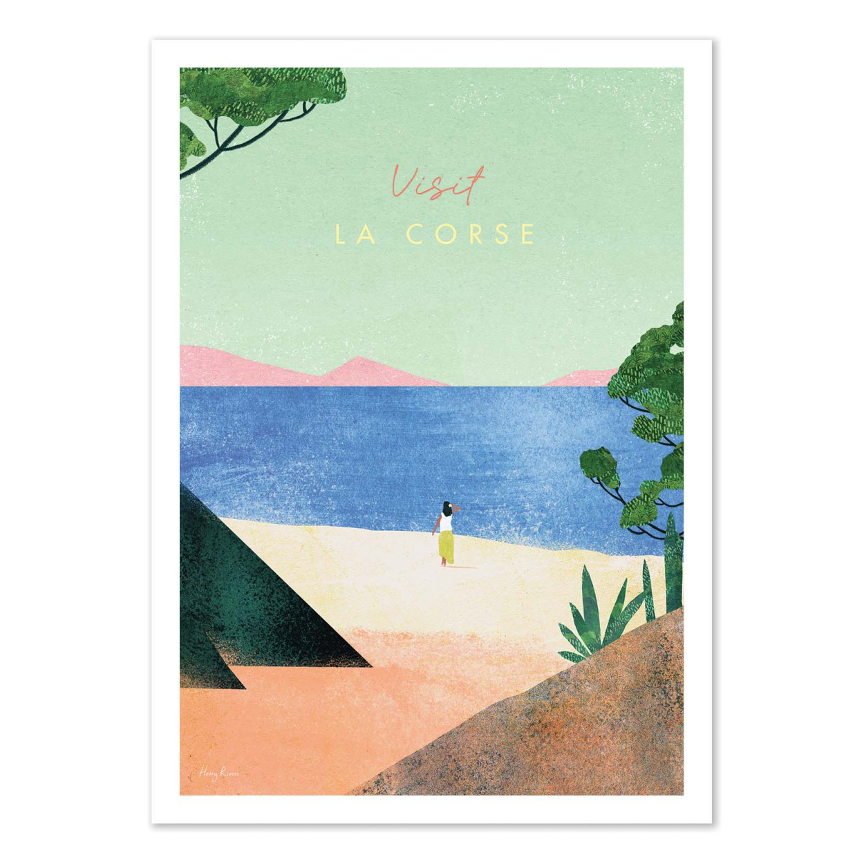 Affiche d'art - Visit La Corse - Henry Rivers, WALL EDITIONS