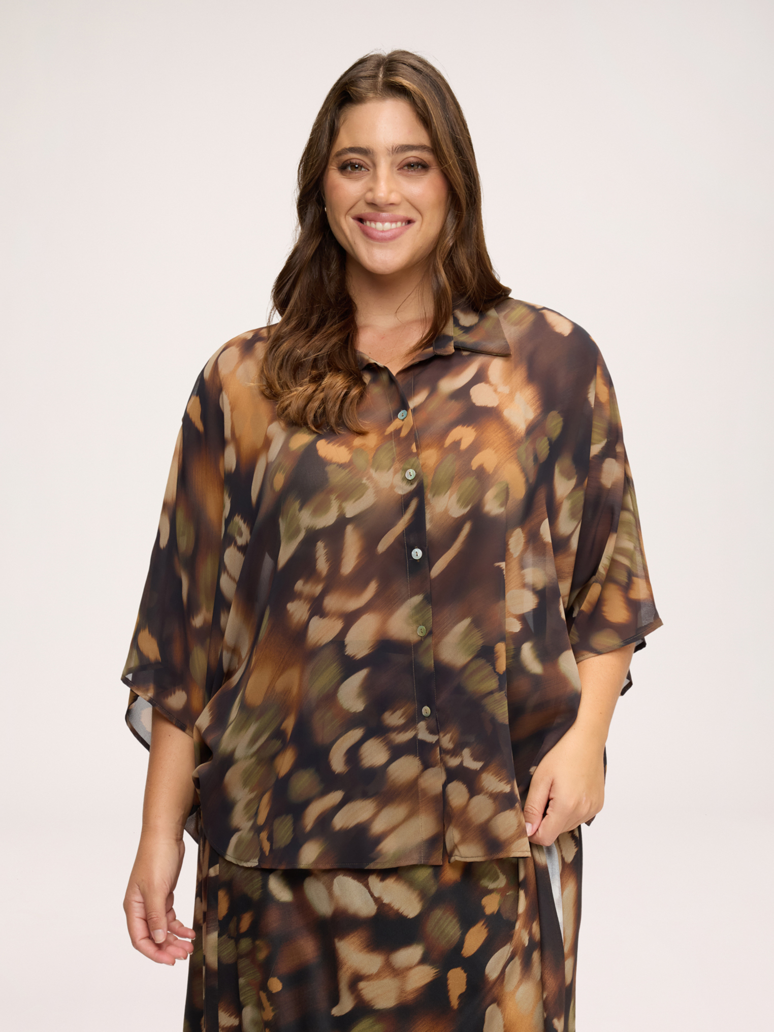 Blouse kimono imprimée, FIORELLA RUBINO