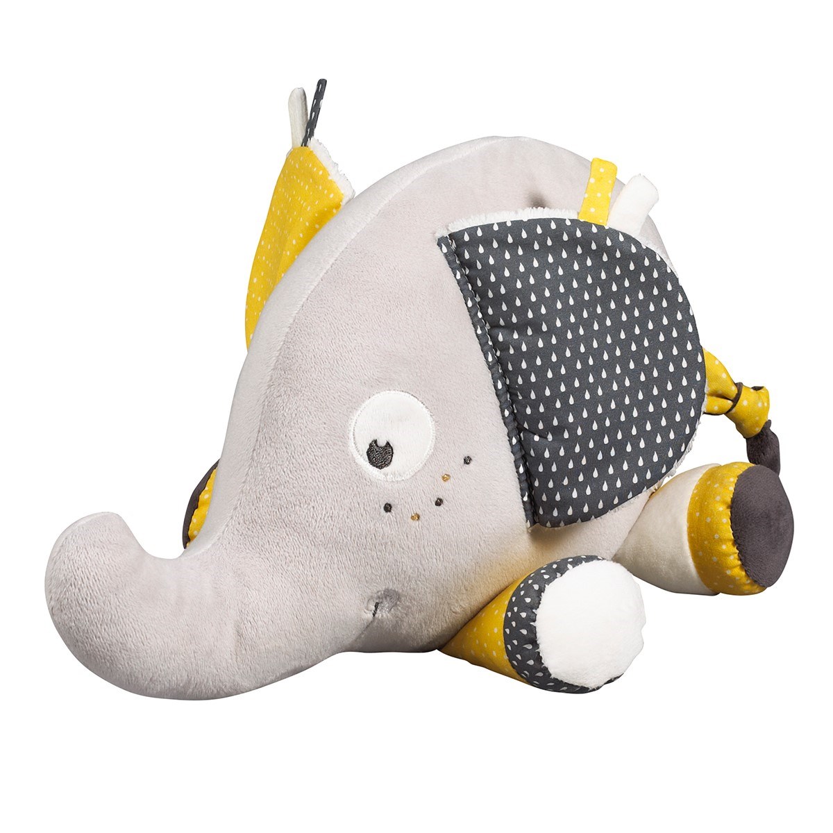Doudou Eléphant en velours, SAUTHON