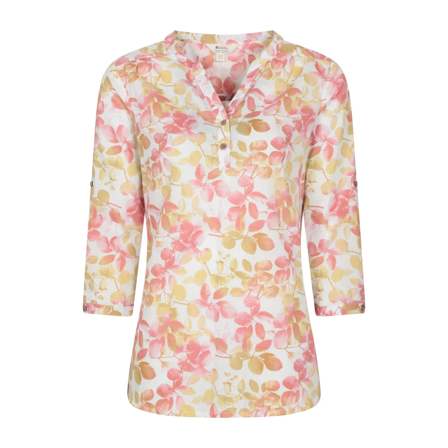 Blouse manches ¾ motif/style imprimé feuille PETRA, MOUNTAIN WAREHOUSE