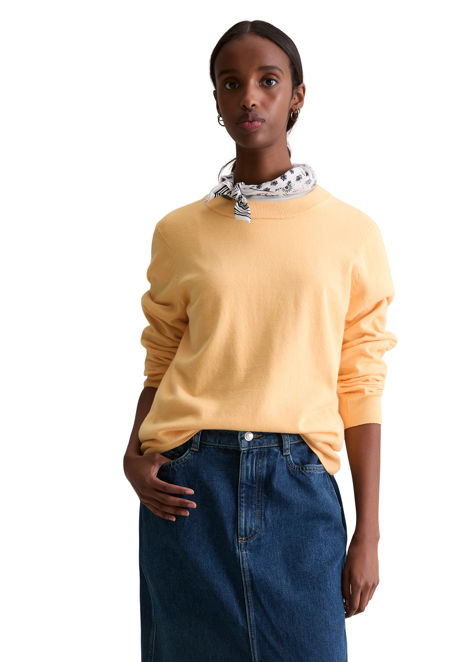 Pull-over regular en Soft Cotton Stretch, MARC O’POLO DENIM