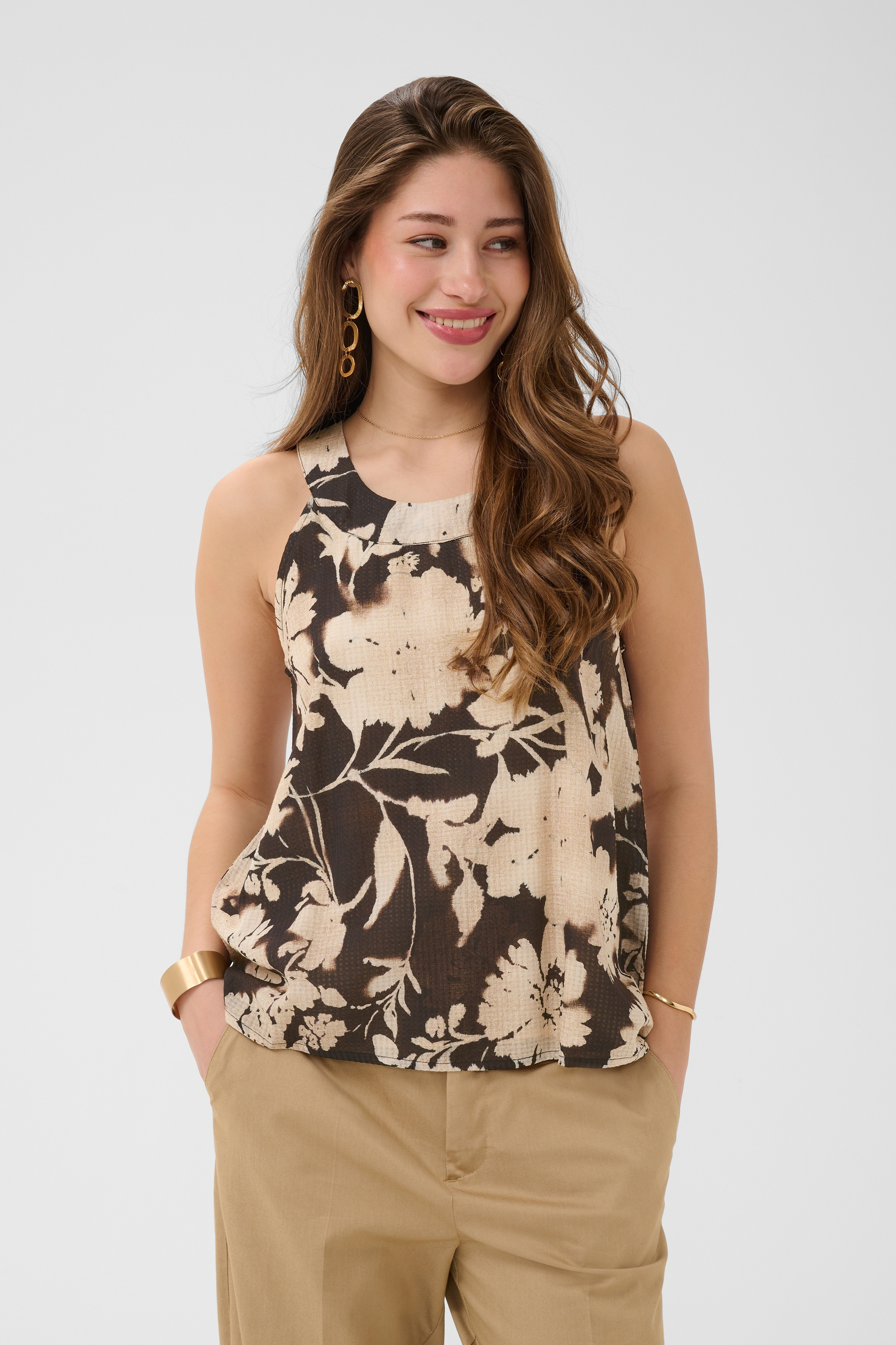 Blouse sans manches, CREAM