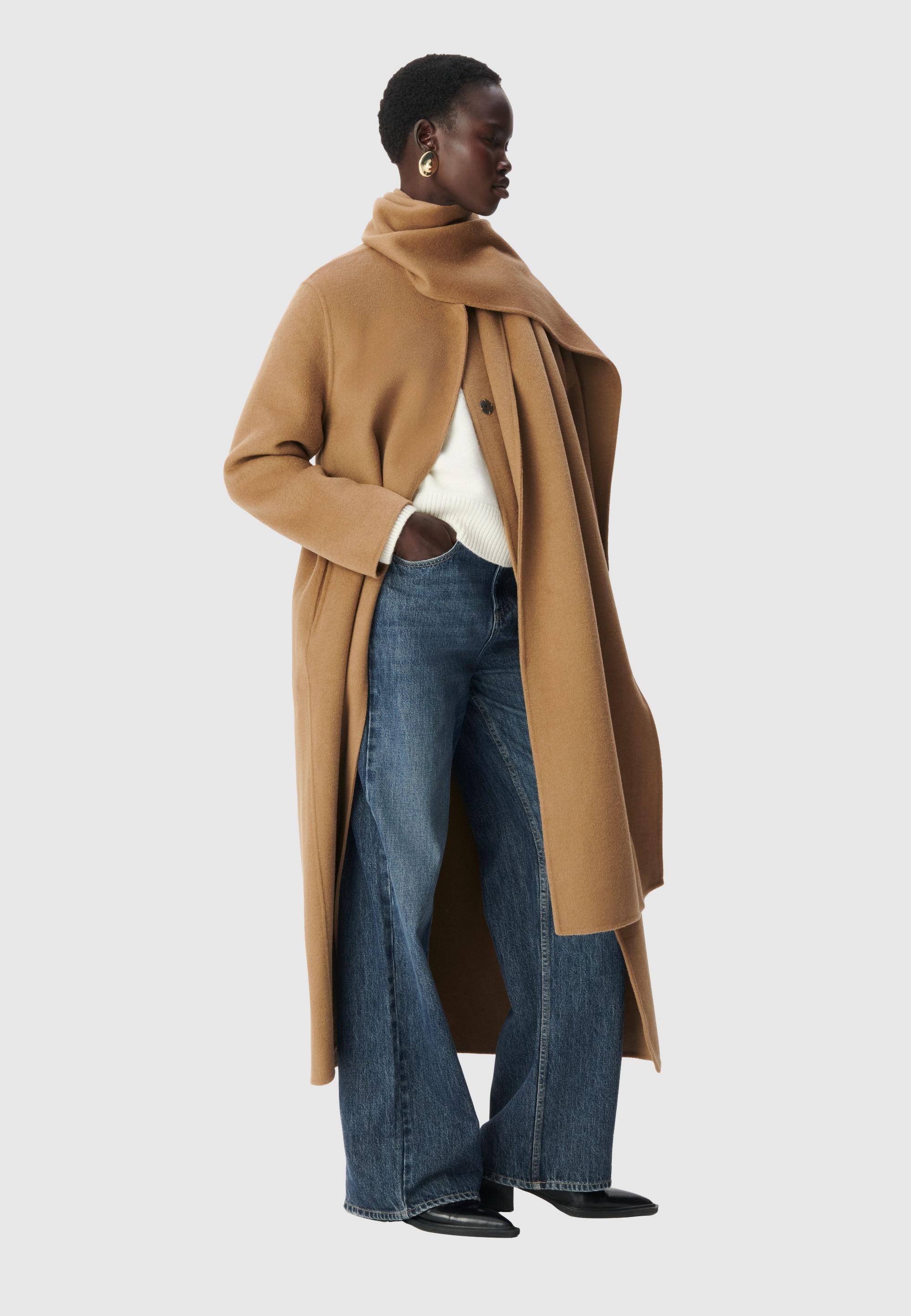Manteau long avec longues écharpes, IKKS