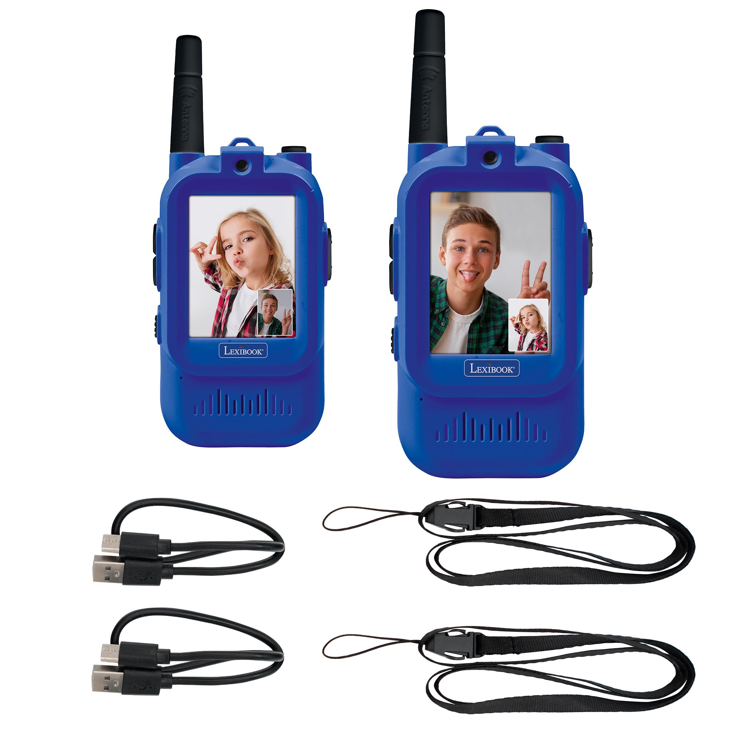 Talkie Walkie rechargeable avec appel vidéos, LEXIBOOK