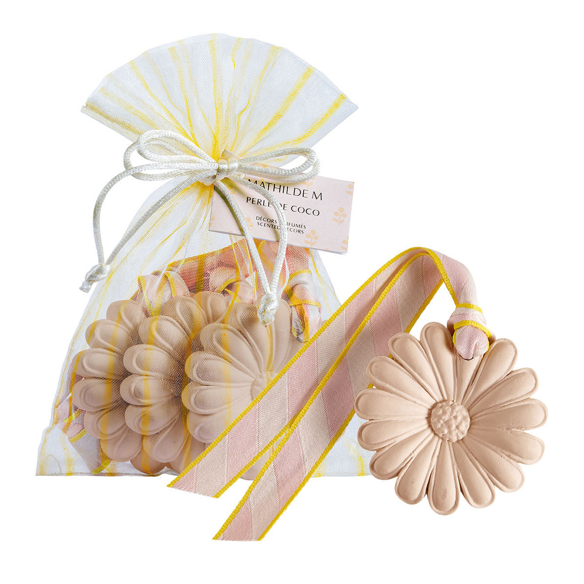Pochon de 3 décors parfumés - Perle de Coco, MATHILDE M