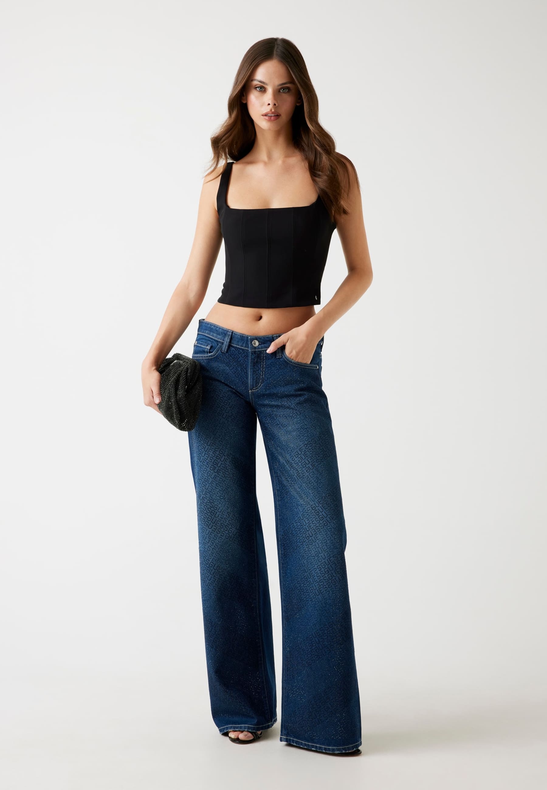 Jean Regular Logo All-Over, GUESS