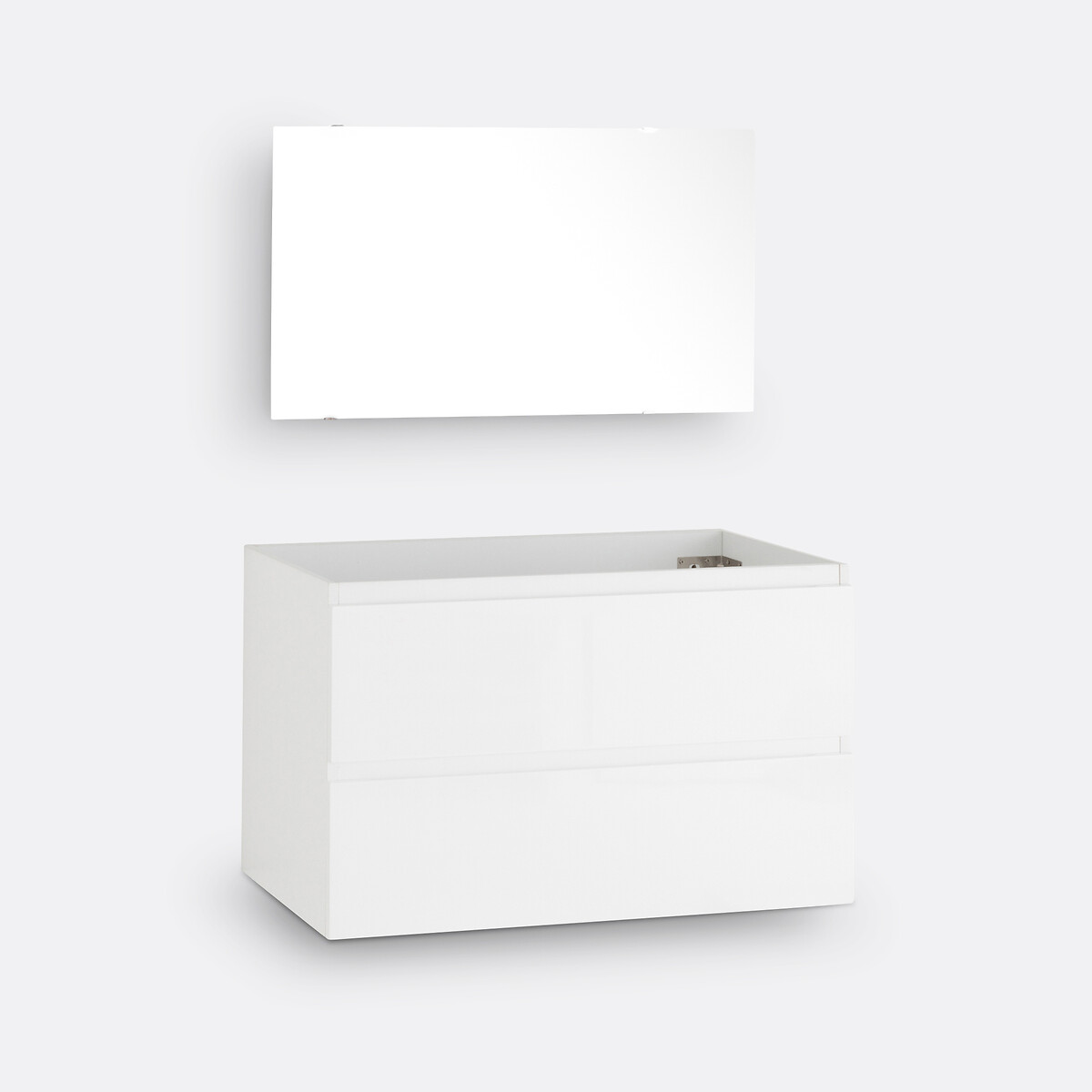 Meuble sous vasque suspendu + miroir L80 cm, Pacci