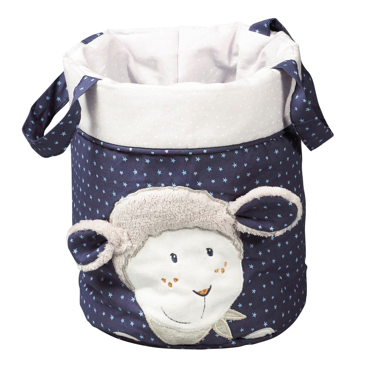 Lot de 3 Corbeilles gigogne en tissu en coton, SAUTHON