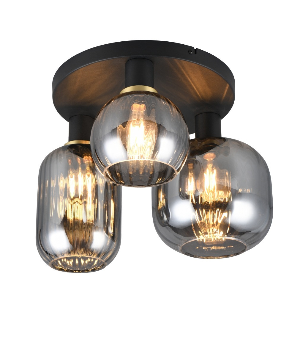 Plafonnier design en verre, D.39 , DIVA, TRIO