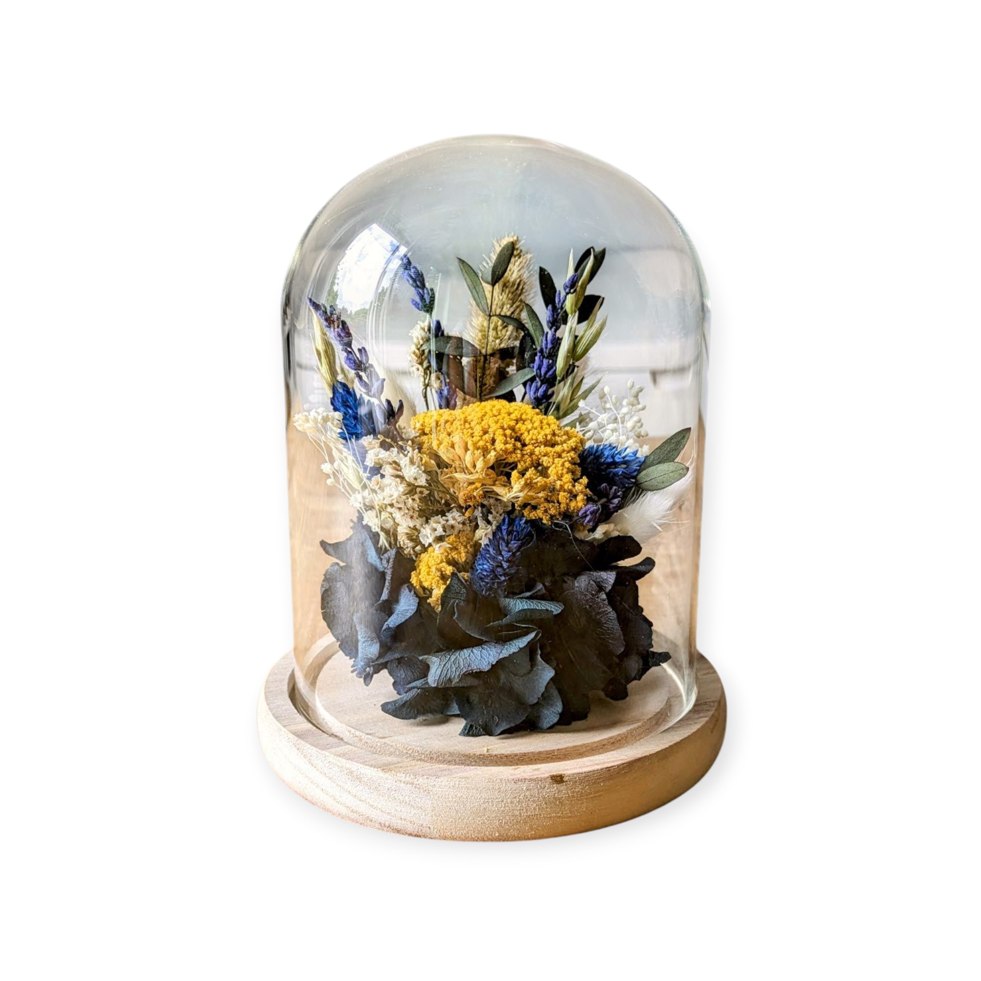 Cloche de fleurs séchées ANGELE, RECONCILIATION VEGETALE