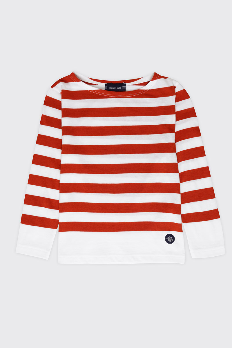 Marinière fantaisie en coton KIDS, ARMOR-LUX