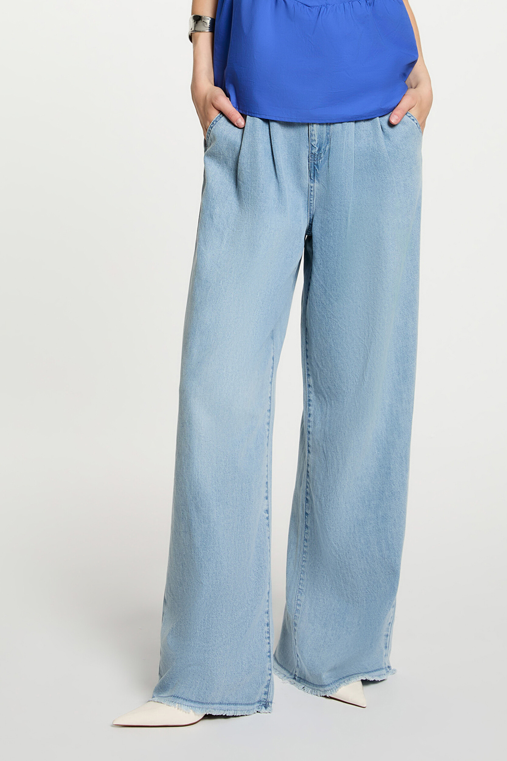 Jean large taille haute, MORGAN