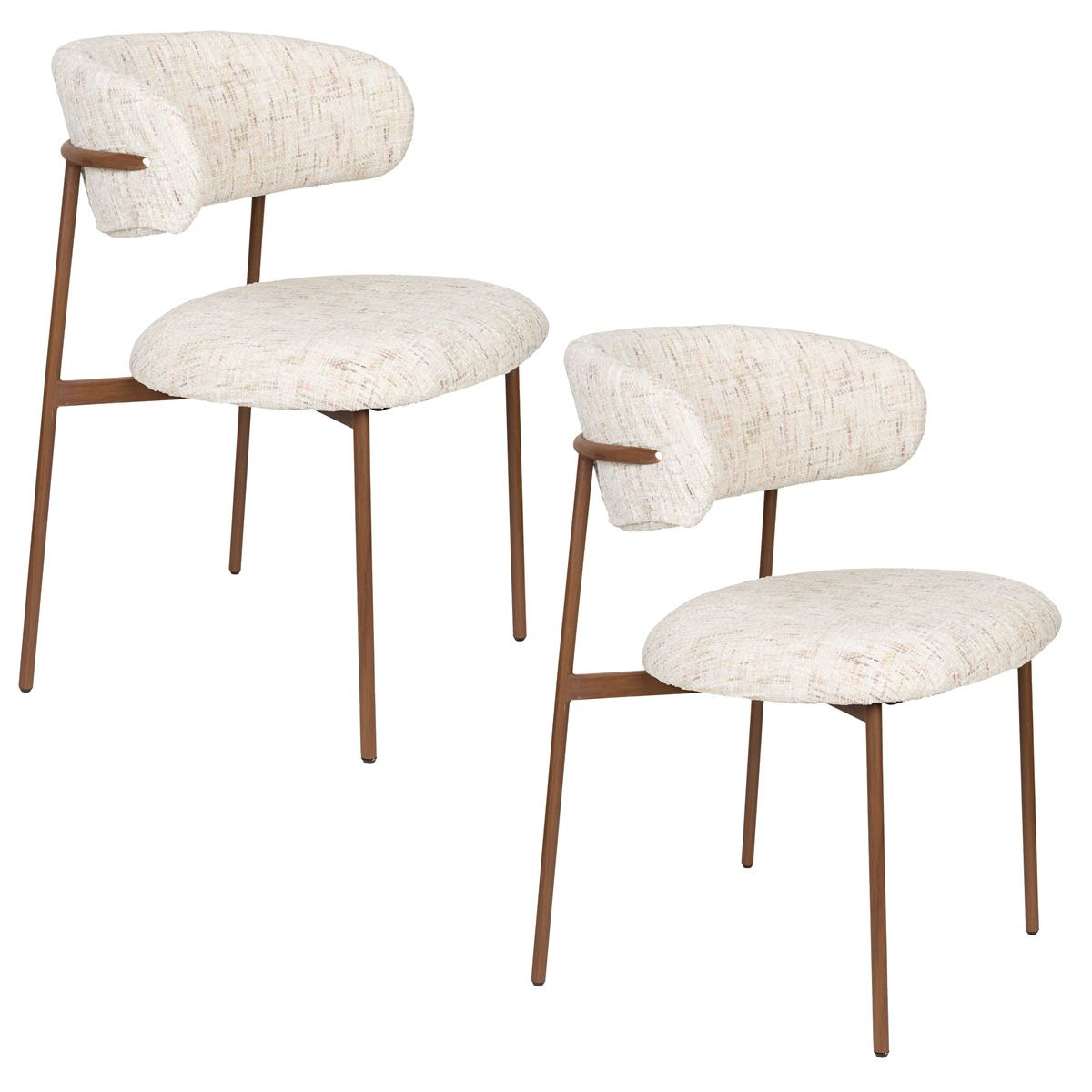 Chaise design en tissu (lot de 2), CLAES, BOITE A DESIGN