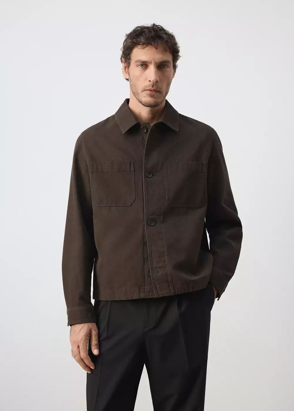 Surchemise 100 % coton poche, MANGO MAN