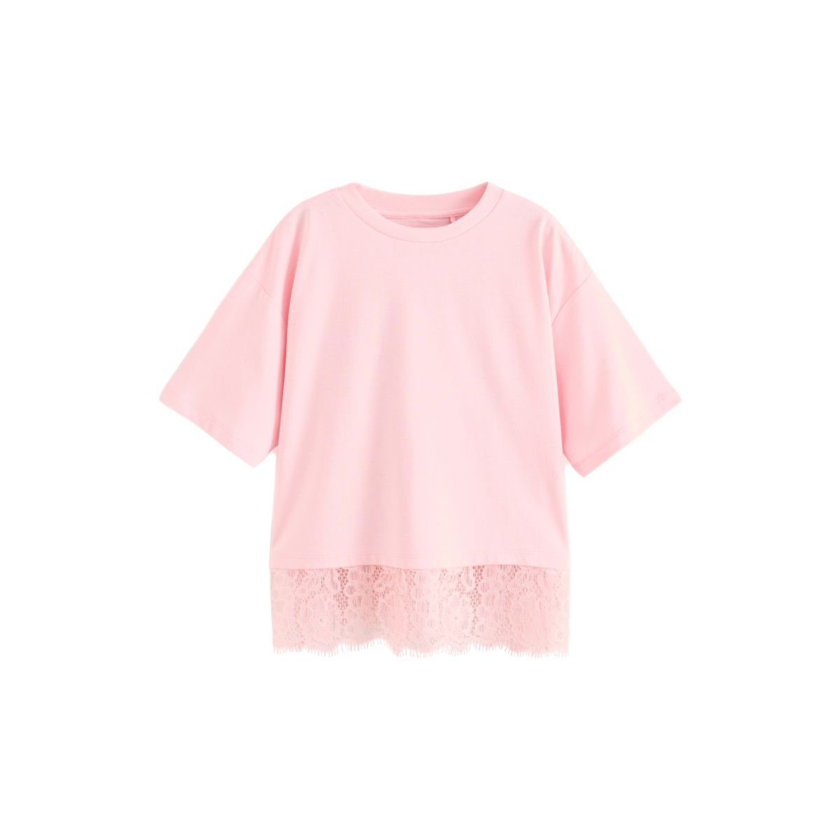 T-shirt avec ourlet orné de dentelle, NEXT