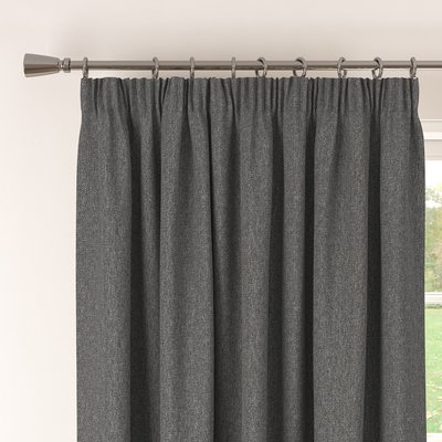 Herringbone Soft Woven Blackout Pencil Pleat Pair of Curtains SO'HOME