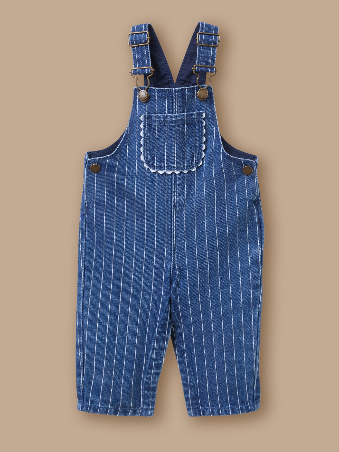 Salopette rayée en denim, CYRILLUS