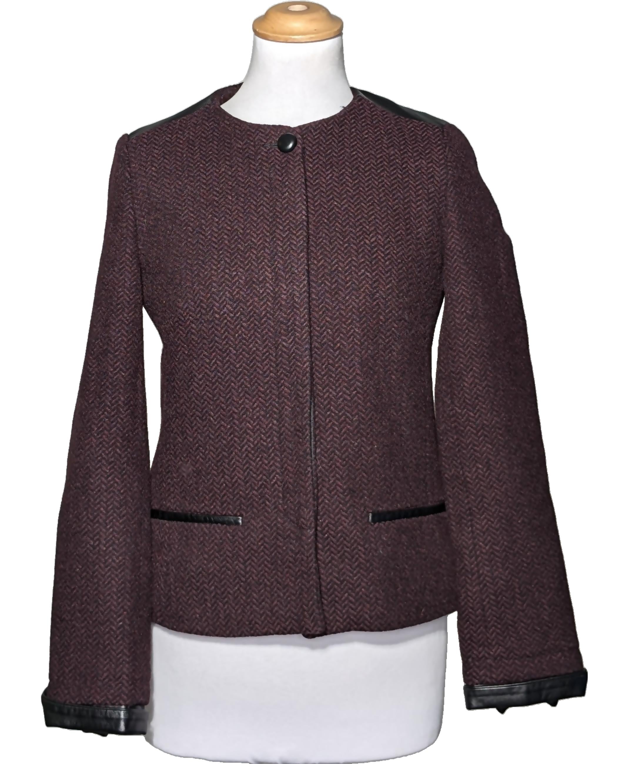 Gilet CHATTAWAK Taille 2 Couleur Framboise - Style évasé, Matière Acrylique, Occasion TBE