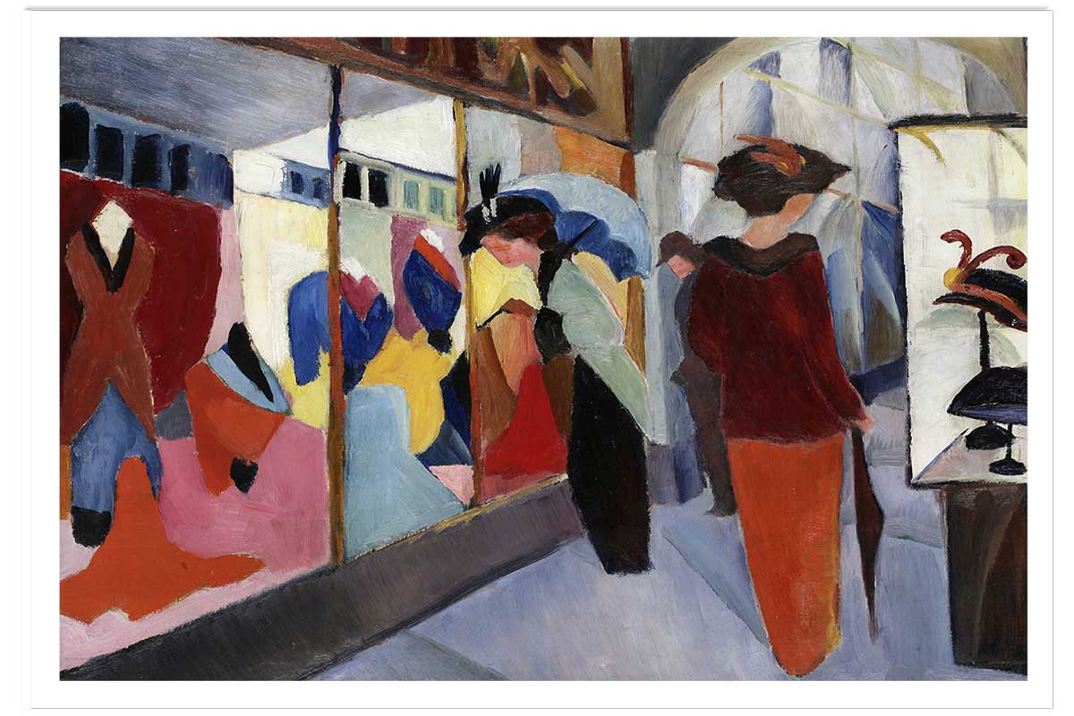 Poster La boutique de mode par August Macke, HEXOA