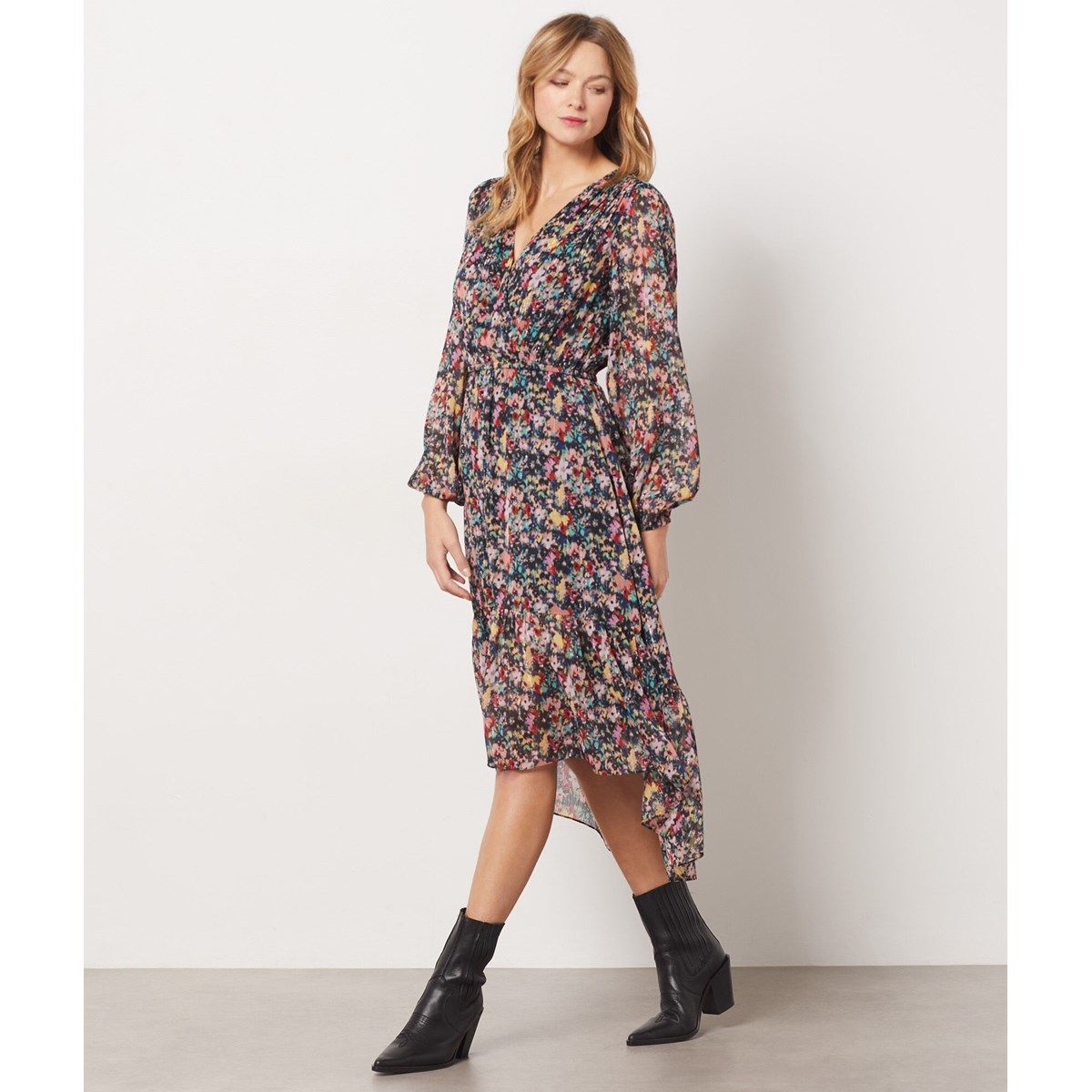 Robe longue fleurie col v ralone Etam La Redoute