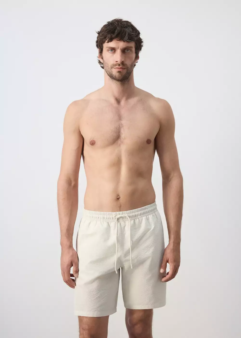 Maillot de bain rayures seersucker, MANGO MAN