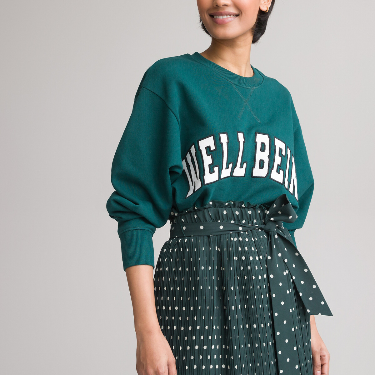 Sweat com gola redonda e mensagem