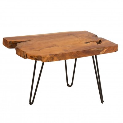 Table d'appoint en bois massif irrégulier 60x40cm RIGA MEUBLES & DESIGN