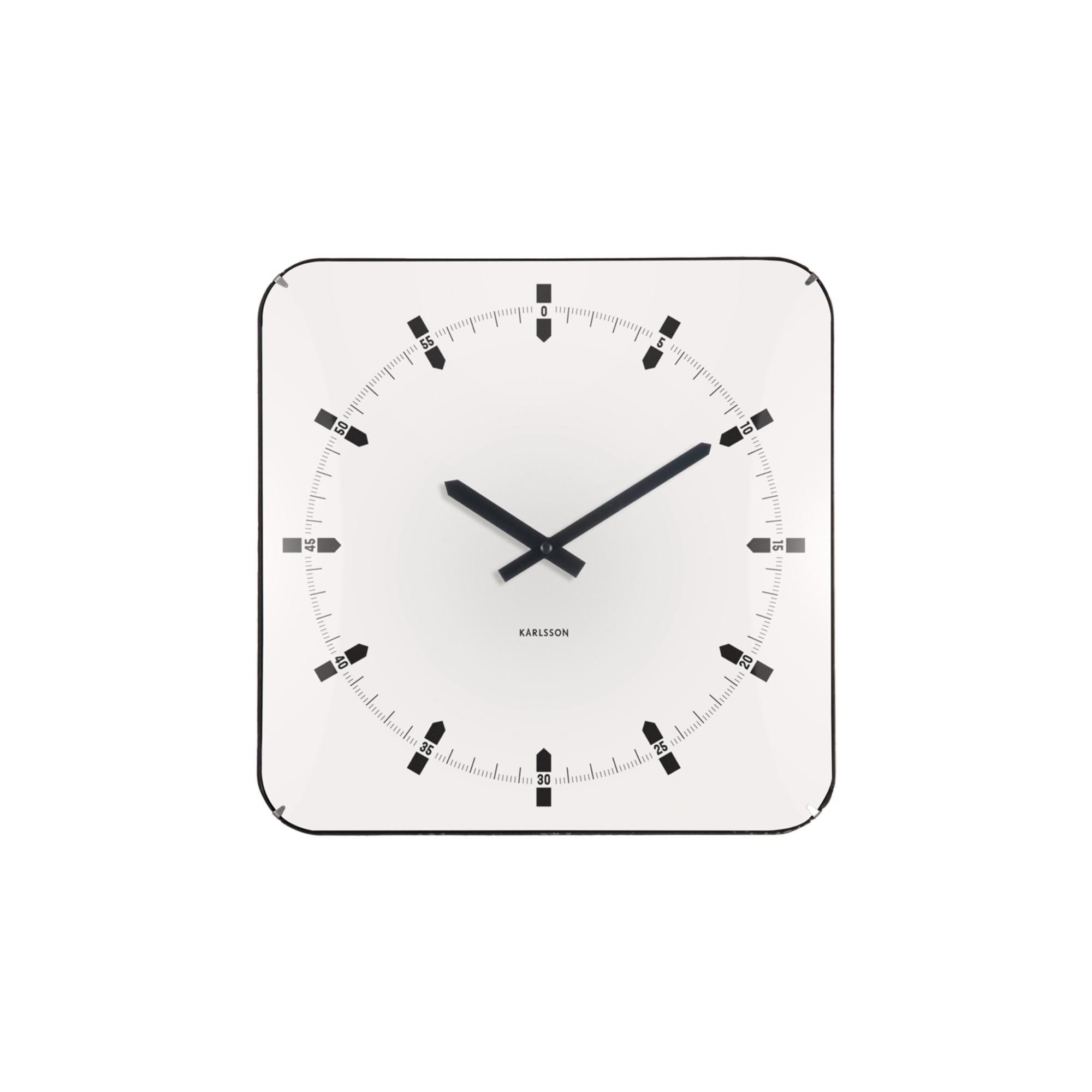 Horloge Murale Carrée Karlsson Sucinto Dome - 35x35x35 Cm, Bleu, Plastique, Design Moderne Pour Salon Bureau - 6