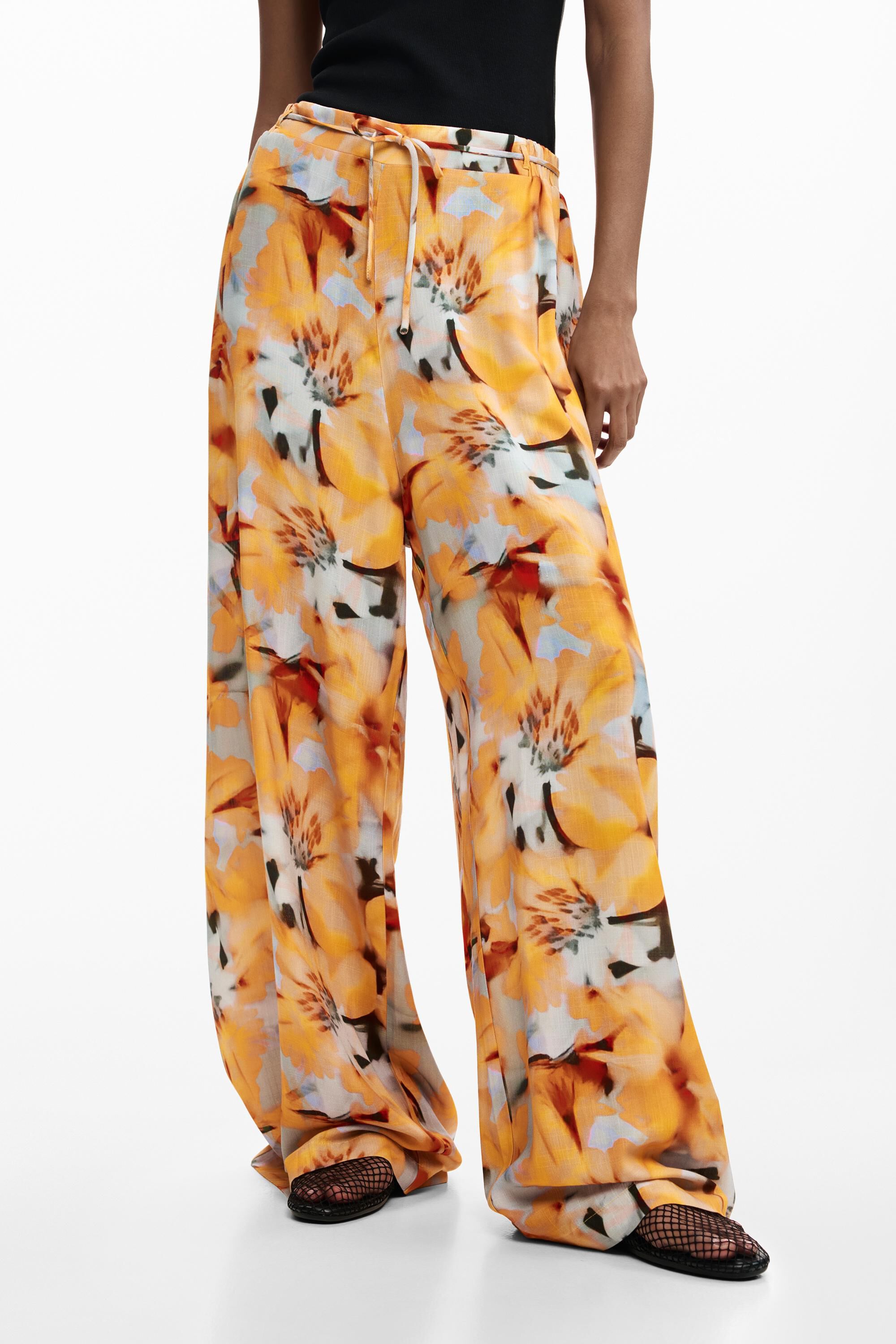 Pantalon fluide à fleurs, DESIGUAL