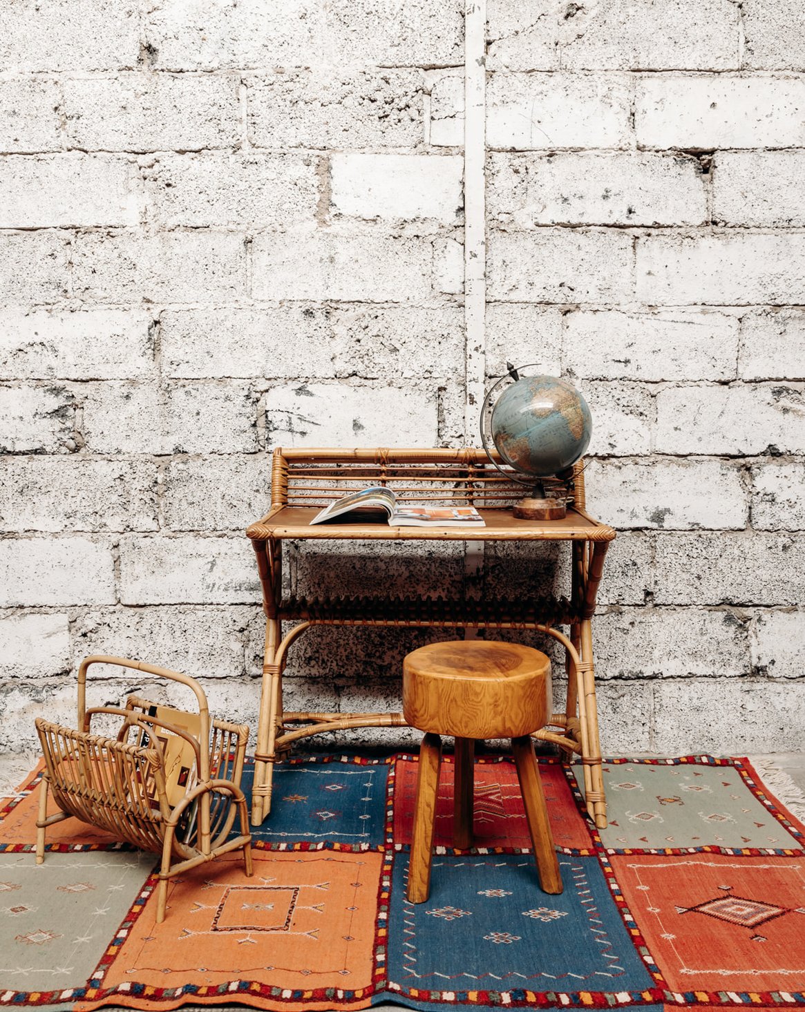 Bureau en rotin Yvan N°18 - Bon état, DEBONGOUT