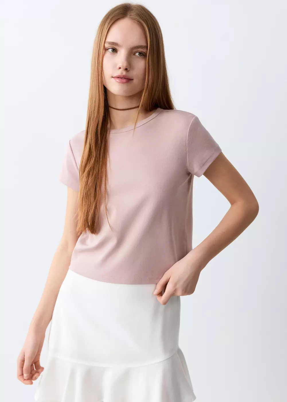 T-shirt basique en coton, MANGO TEEN