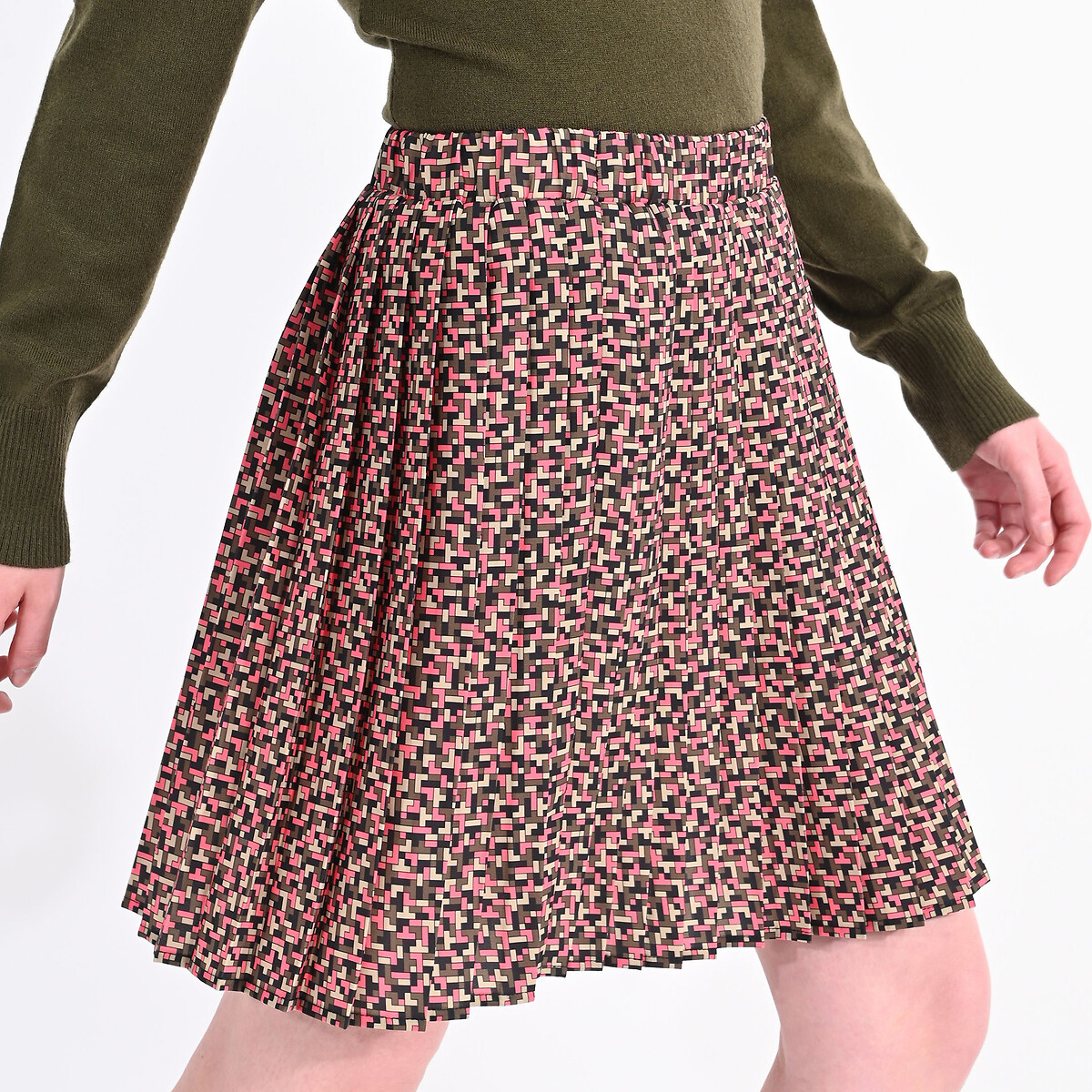 Printed Straight Mini Skirt