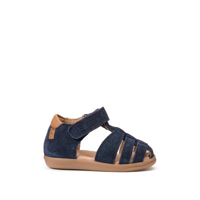 Kids Pika Tonton Sandals in Suede with Touch 'n' Close Fastening SHOO POM