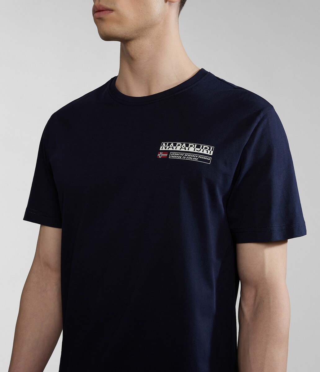 Buy the Napapijri S-Bolivar Short Sleeve T Shirt in Black
