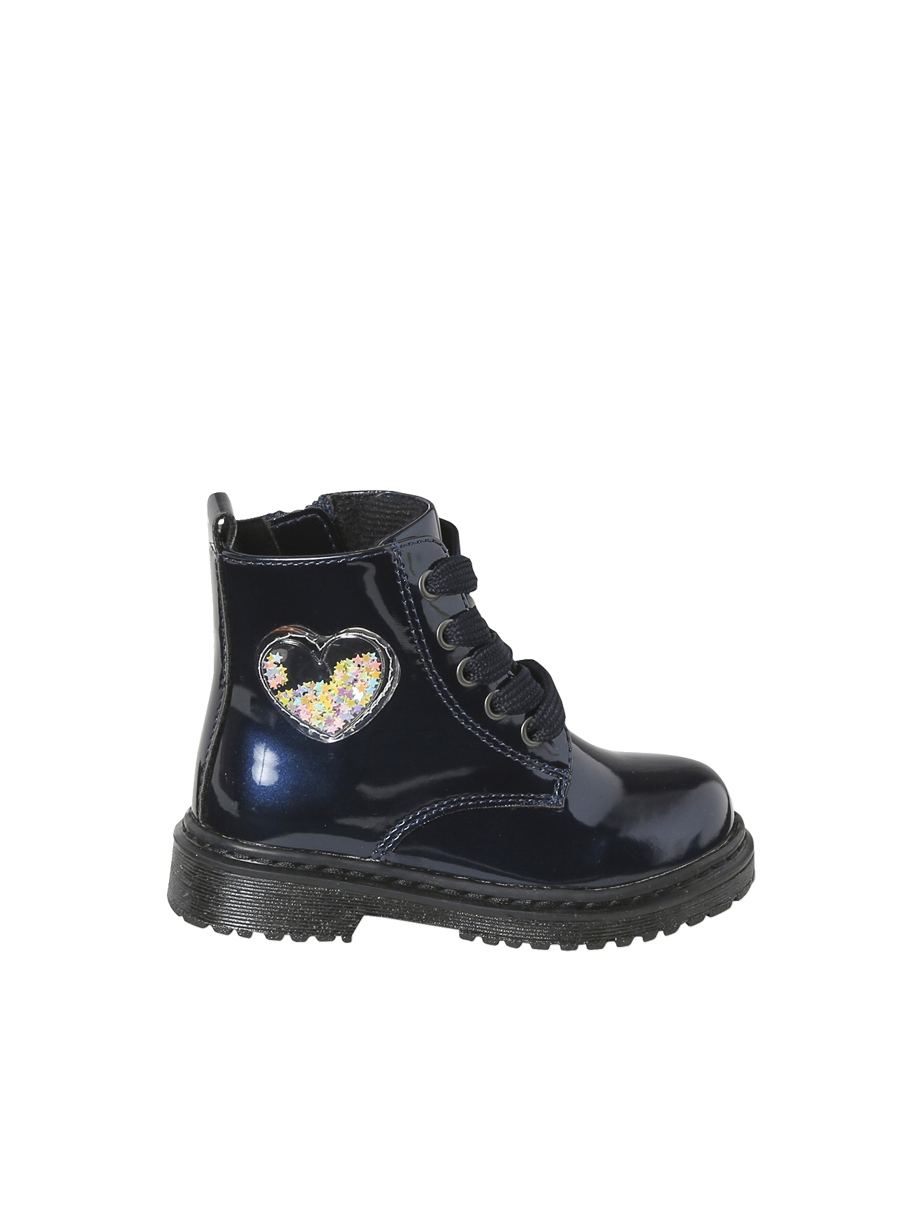 Boots coeur à lacets et zippées, VERTBAUDET