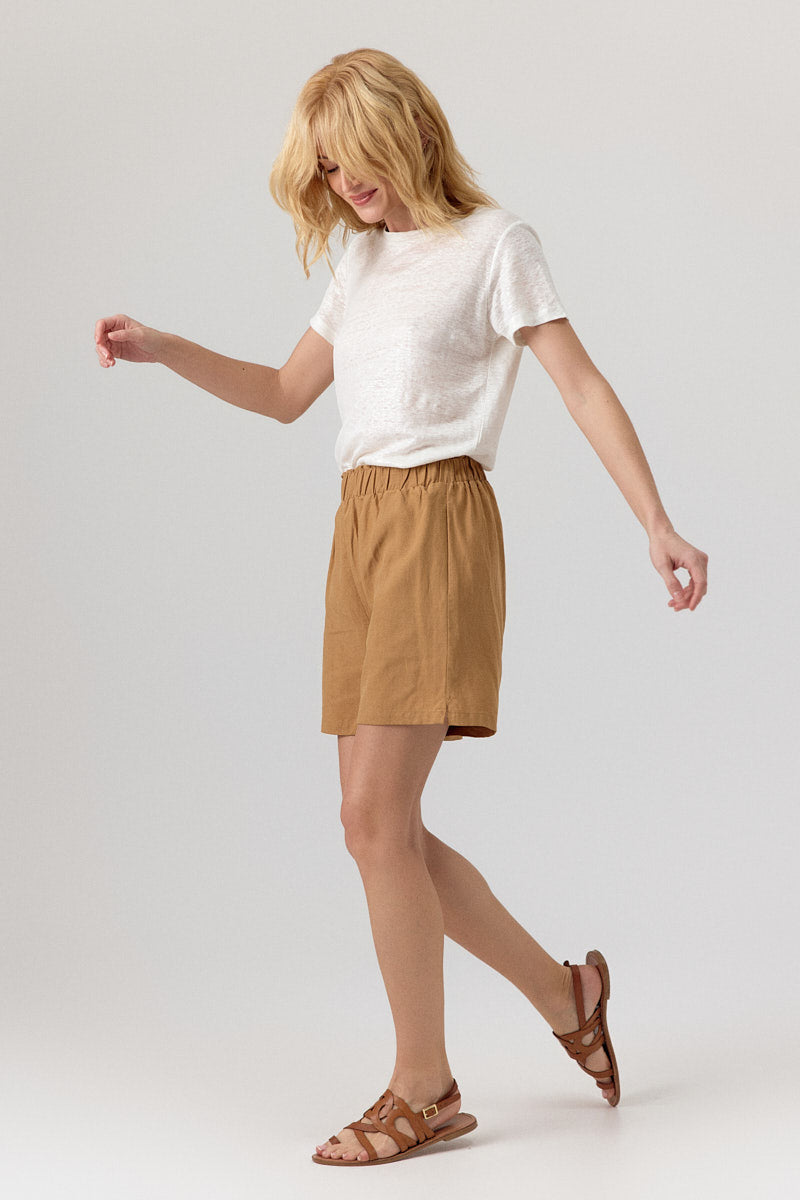 Short taille haute taille élastiquéeet coupe évasée Alexandra, ARTLOVE