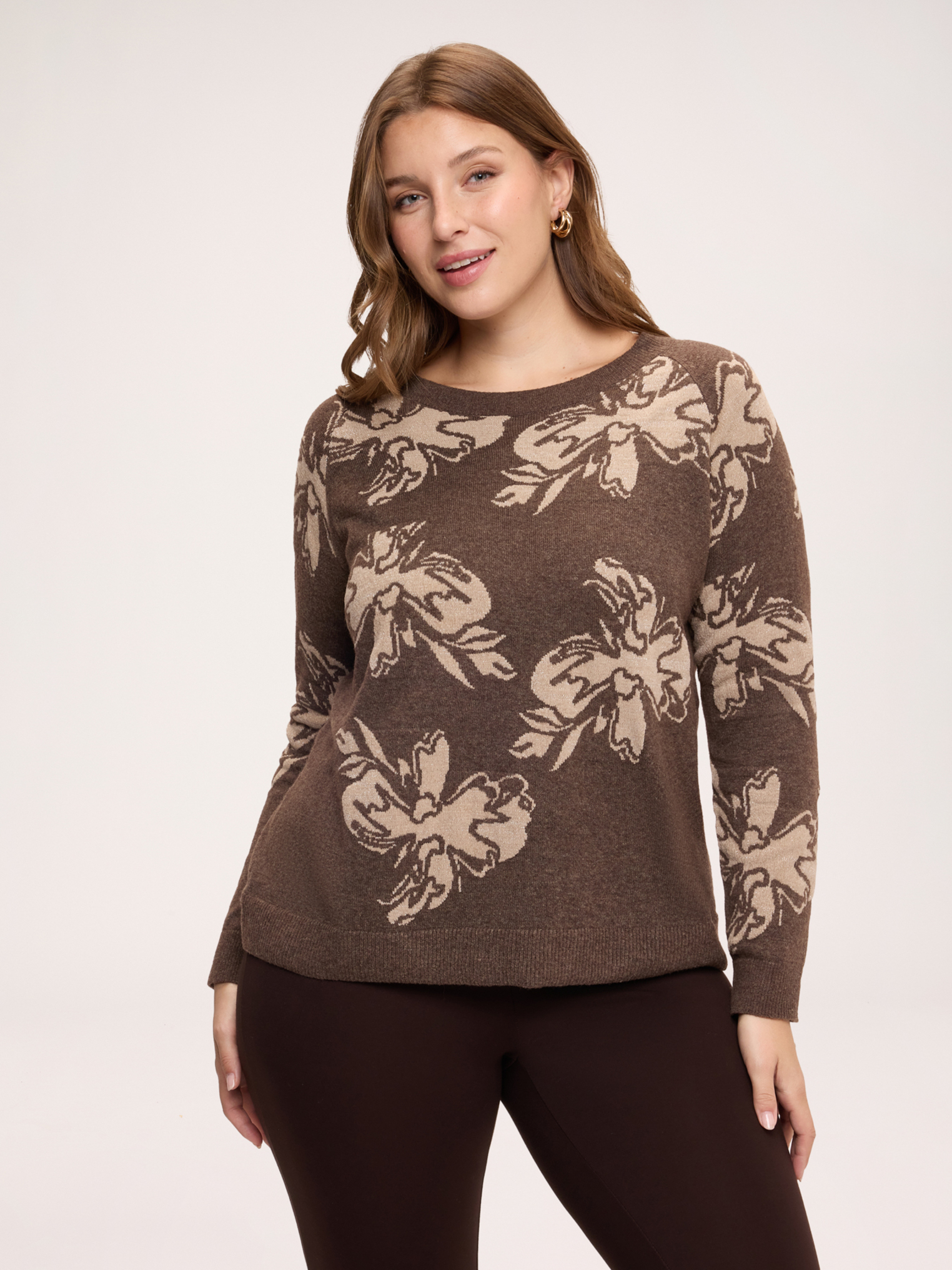 Pull col rond avec imprimé, FIORELLA RUBINO