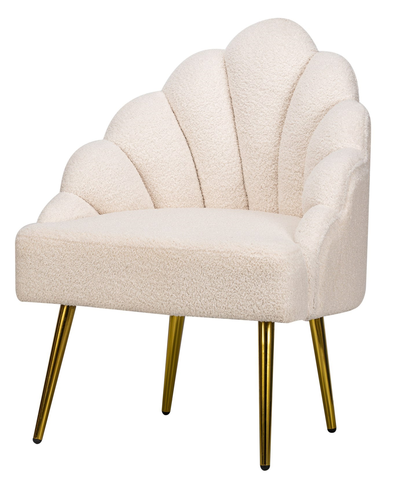 Fauteuil retro, métal et bouclette, BOLGE, NORDLYS