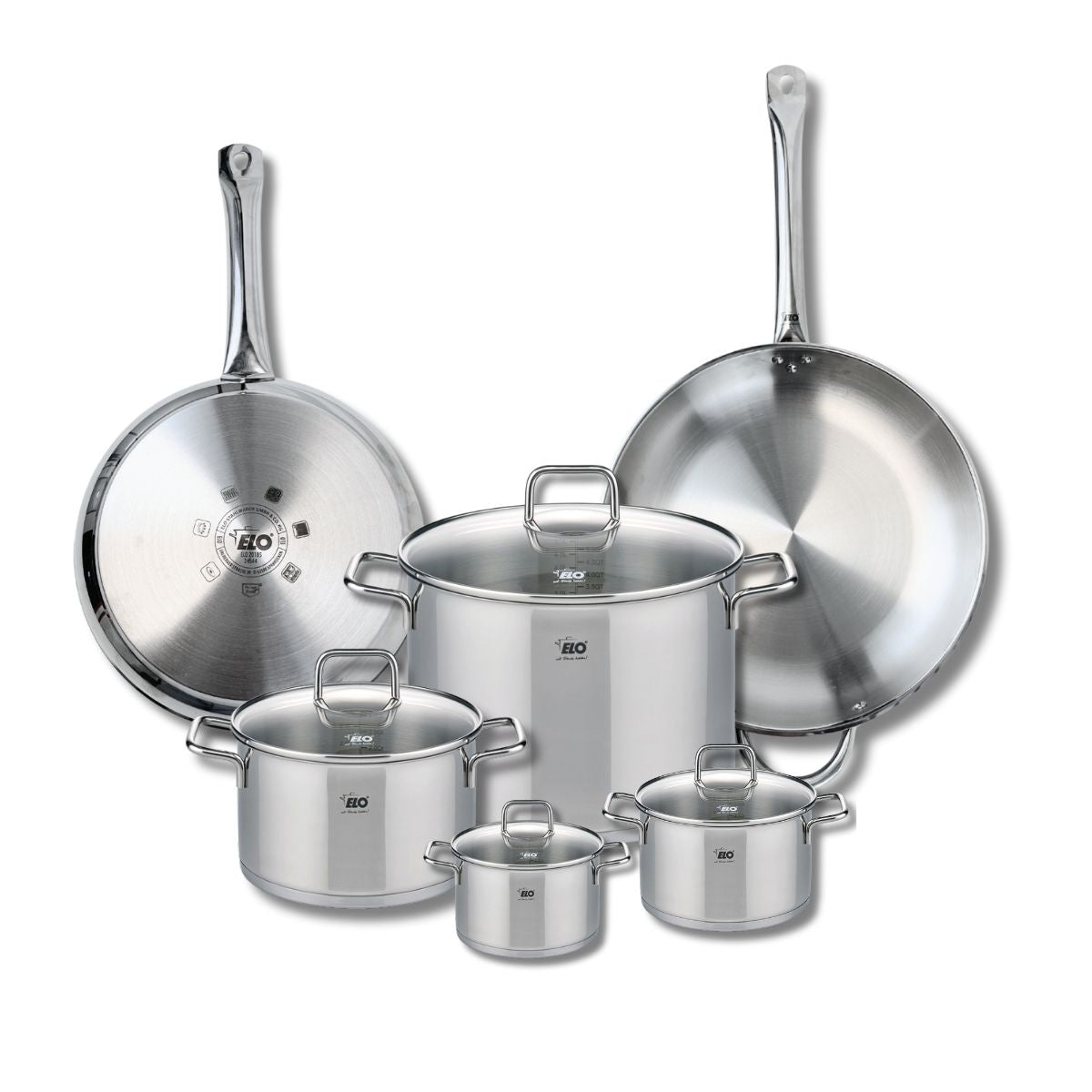 2 poêles 28/32cm + 4 faitouts 12/14/20/26cm PROFI CITRIN, ELO