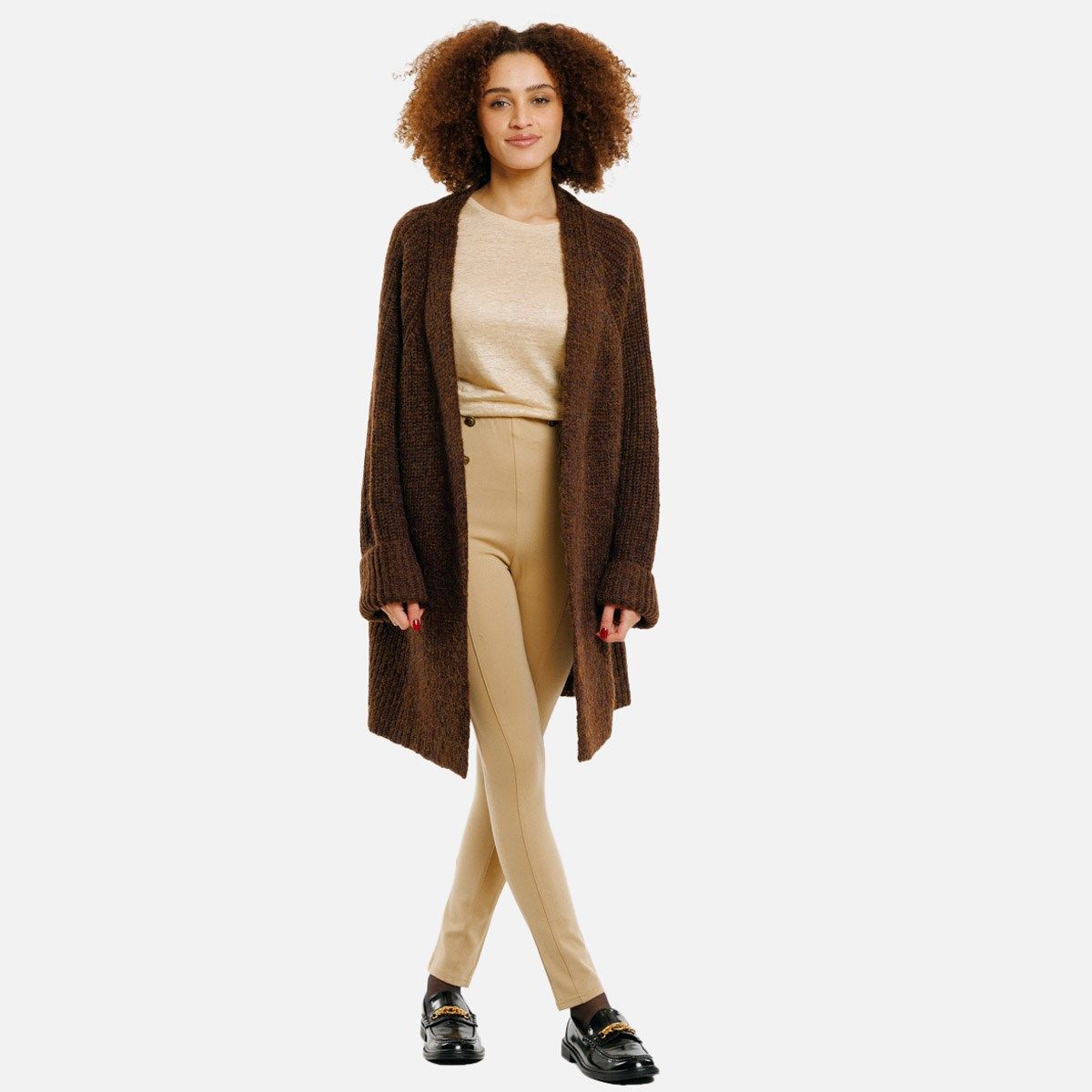 Gilet long camel femme La Redoute