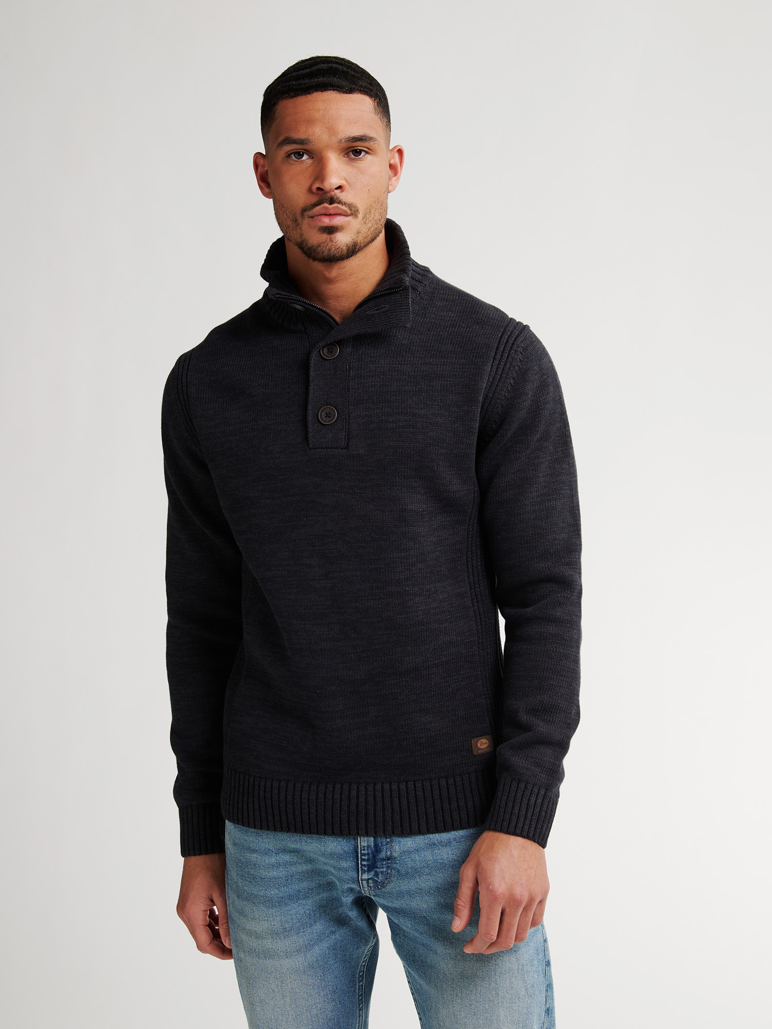 Pull col montant boutonné, PETROL INDUSTRIES