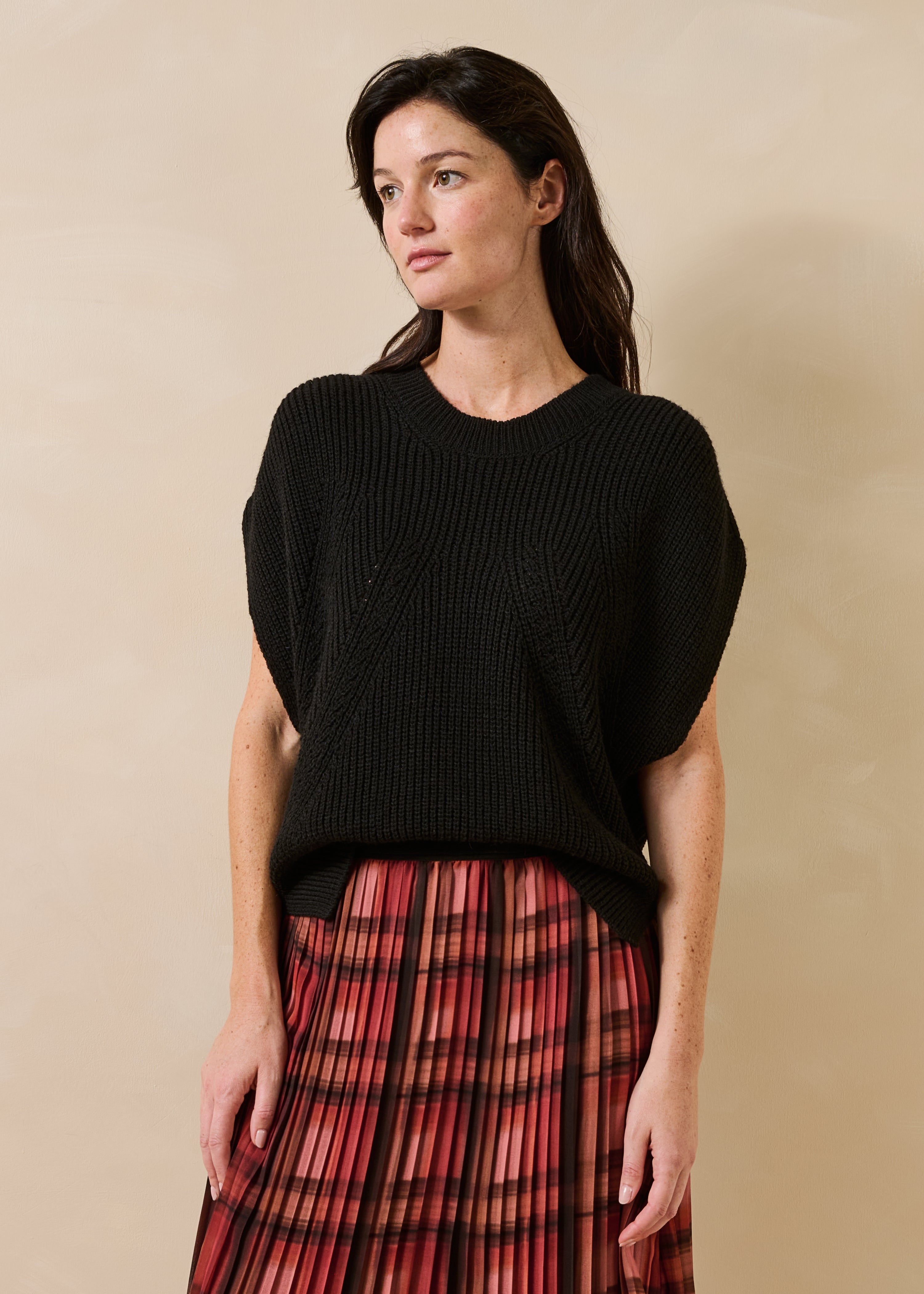 Pull ample manches courtes col rond, LA FEE MARABOUTEE