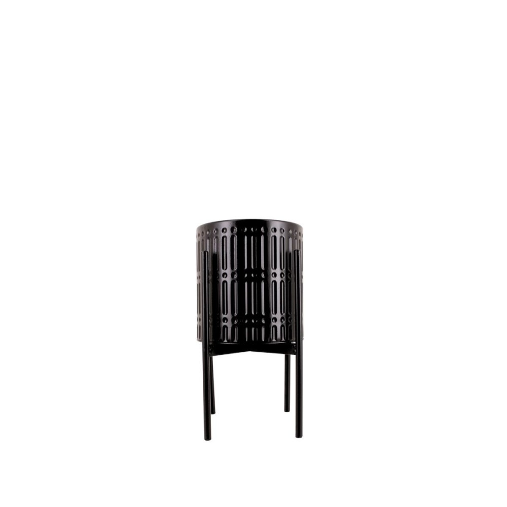 Cache pot en métal structuré 21x38,5cm, ORNAMI