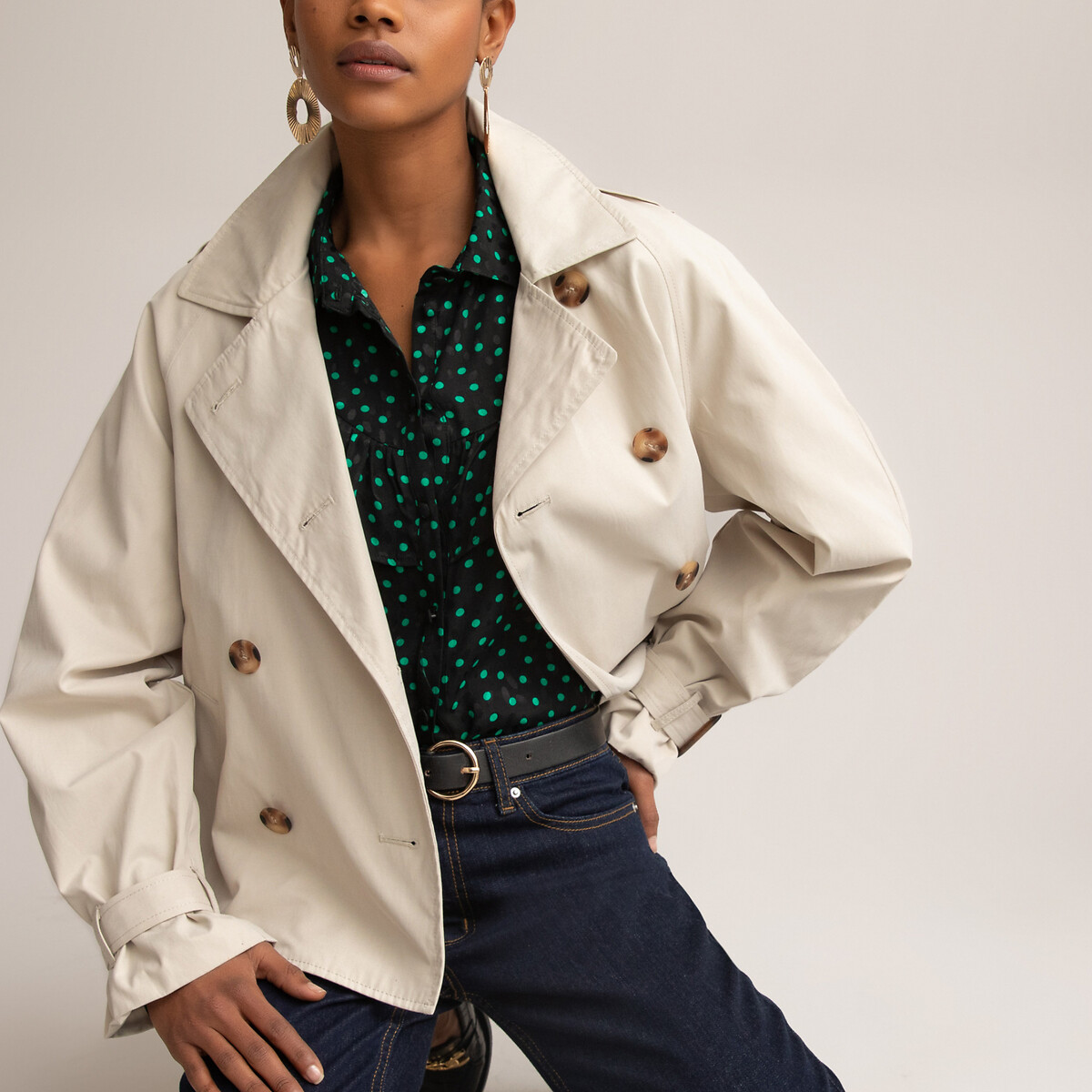 Beige L Zara Trench coat WOMEN FASHION Coats Casual discount 71% 