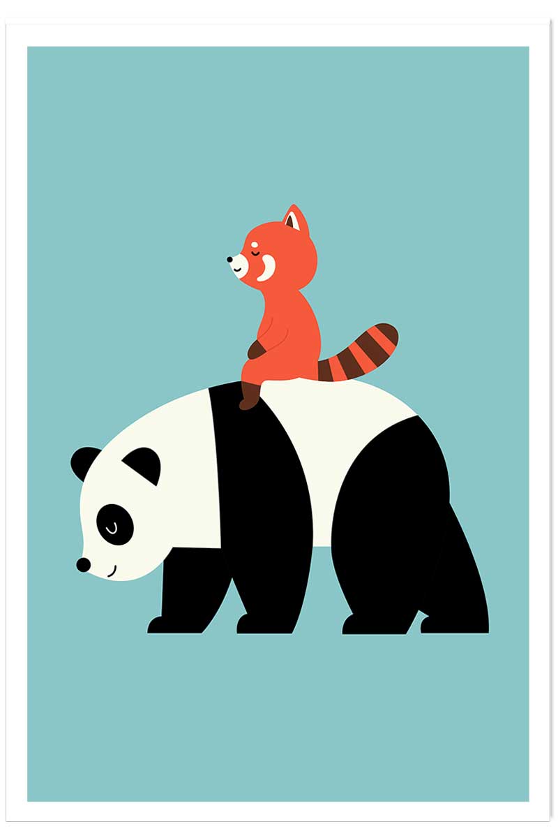 Affiche enfant panda walk, HEXOA